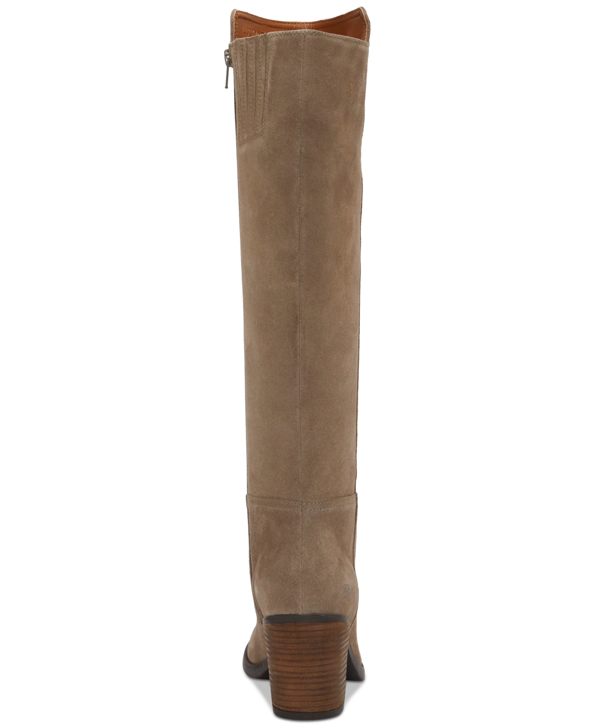 Shop Lucky Brand Women's Bonnay Extra Wide Calf Knee-high Dress Boots In Mink Suede