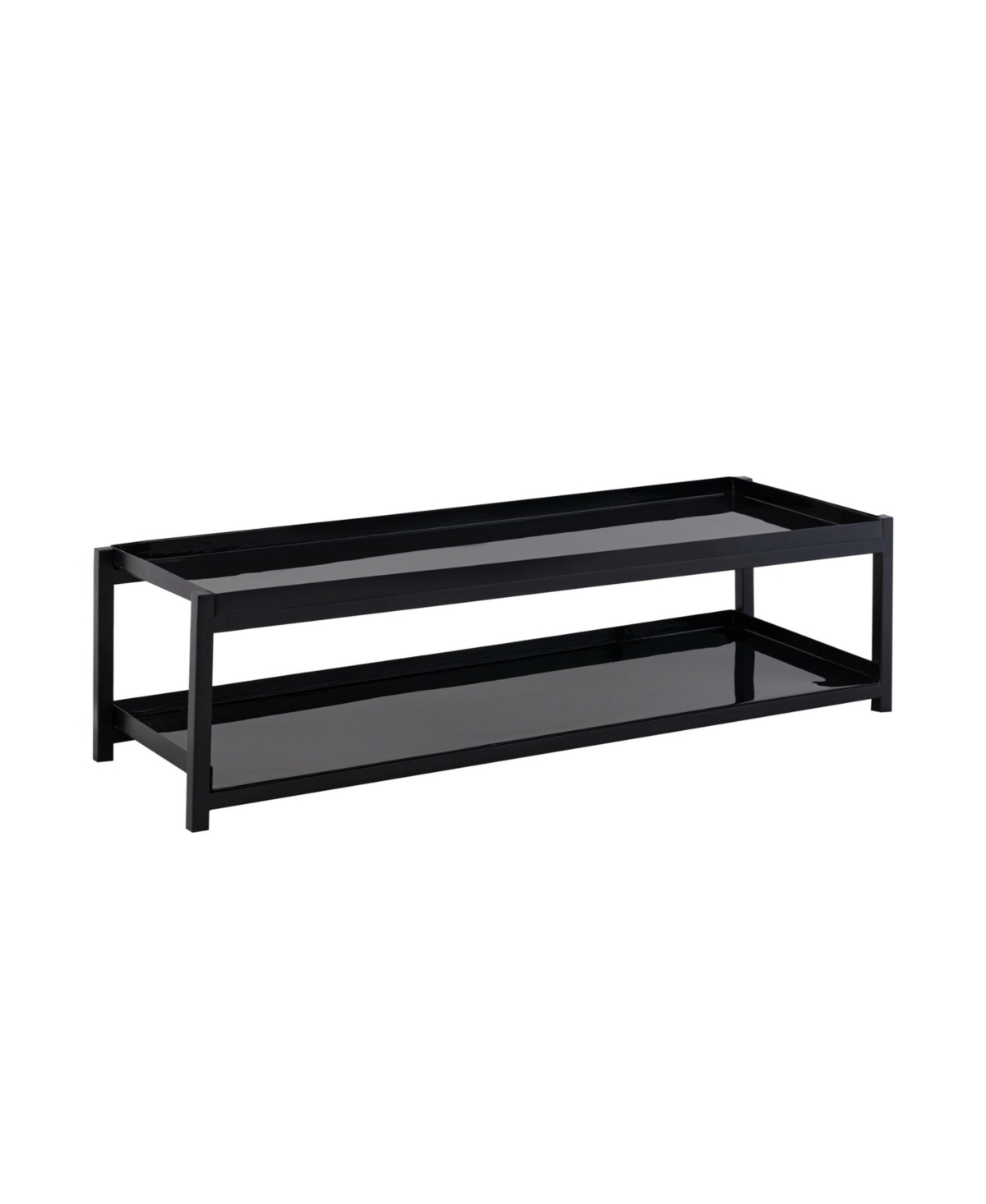 Industrial Compact 10.75" 6-Pair 2-Tier Iron Shoe Rack, Two-Tone Brown - White/gold