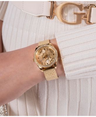Women's Analog Gold Mesh Watch 32mm