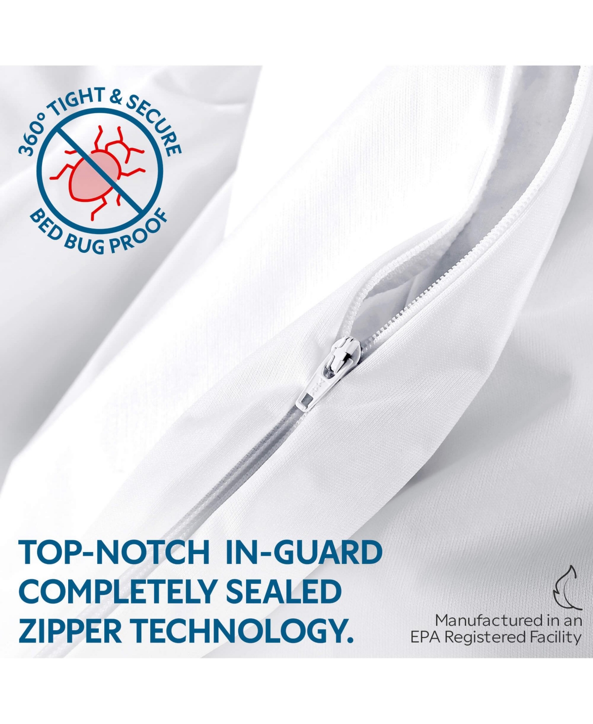 Guardmax Waterproof White Zippered Duvet Cover