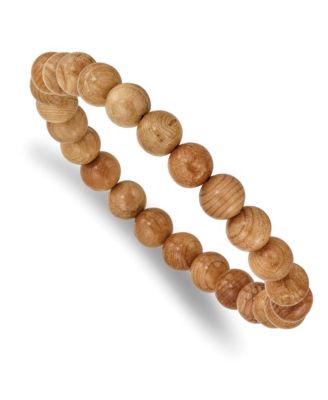 8mm Taxus Chinesis Wood Beaded Stretch Bracelet