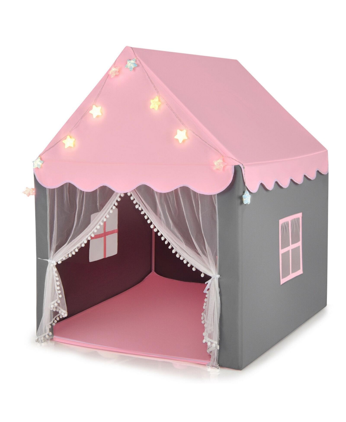 Skonyon Kids Playhouse Tent with Star Lights and Mat