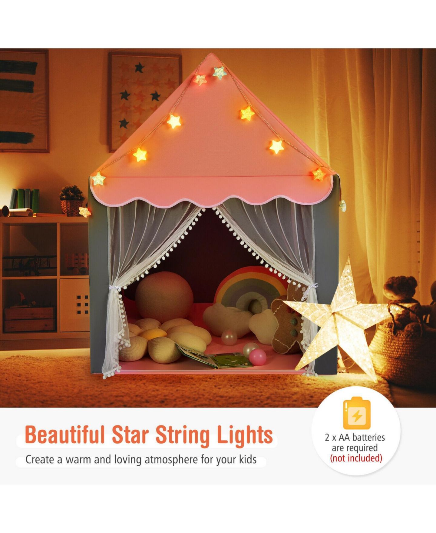 Детская игрушка SKONYON Star Lights Playhouse Tent, Ages 3-8 — фото 5