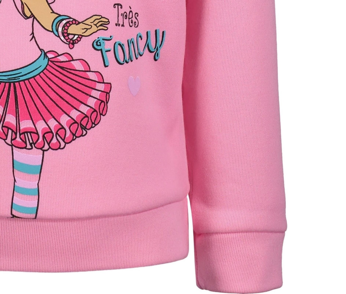 Disney Little Girls Fancy Nancy Pullover Fleece Hoodie and Leggings Outfit Set to