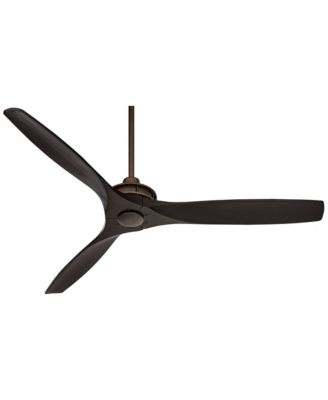 52" Rustic Farmhouse 3 Blade Indoor Ceiling Fan with Remote Control Oil Rubbed Bronze Matte Black Wood for Living Kitchen Bedroom Family
