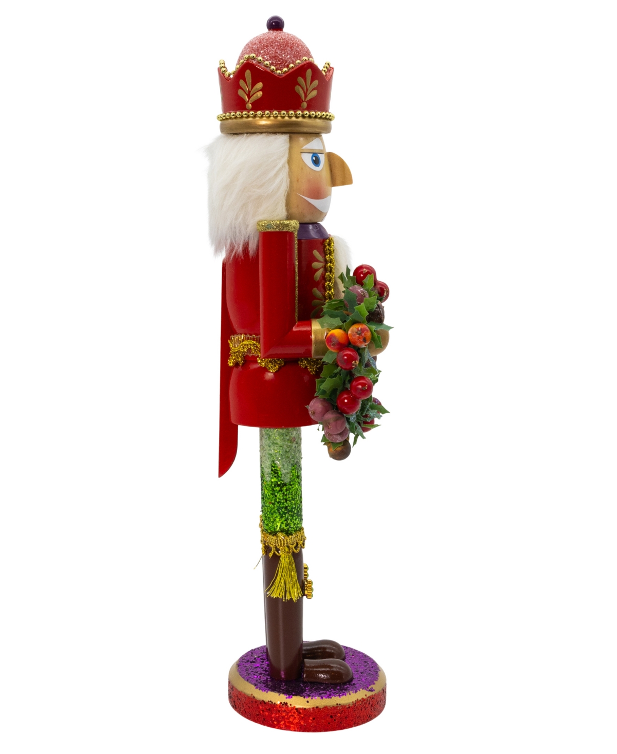 Kurt Adler Led Santa Swirling Water Lantern, 15 Inches In Red