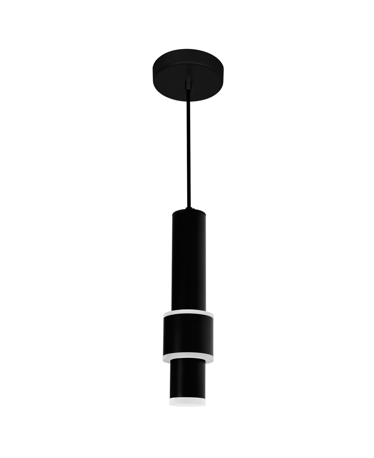 Cwi Lighting 13" Metal Lena Led Mini Pendant In Black