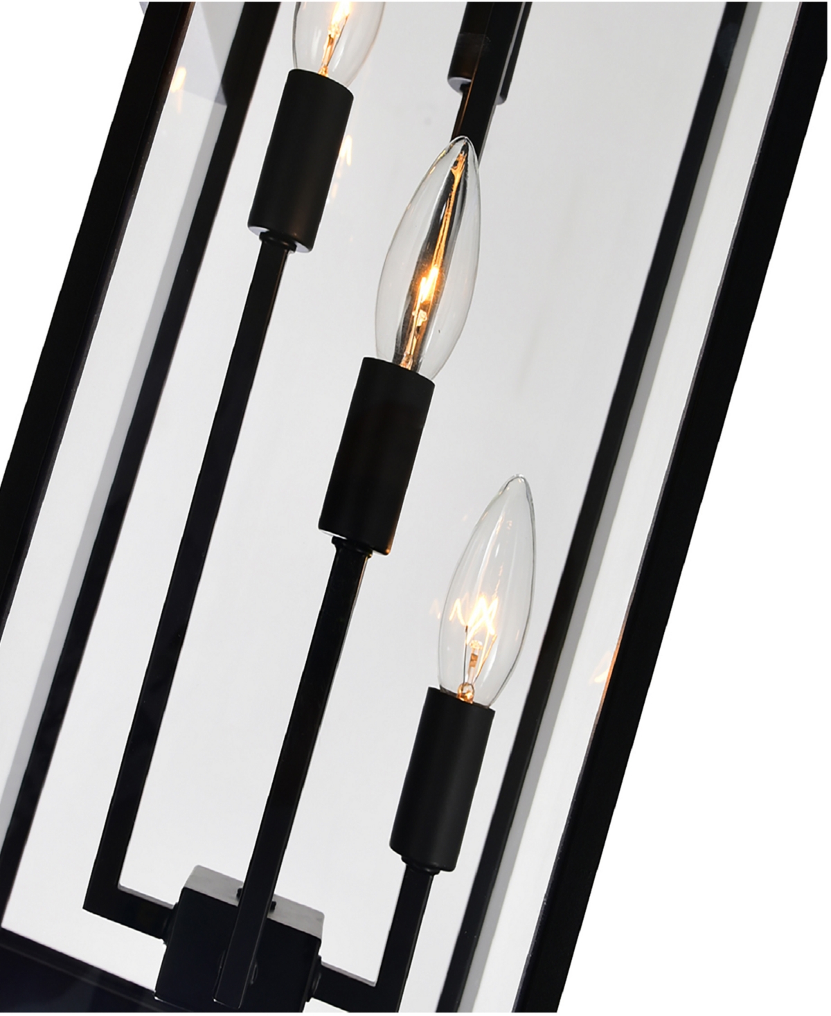 Cwi Lighting 26" Metal Windsor 4 Light Outdoor Wall Light In Black