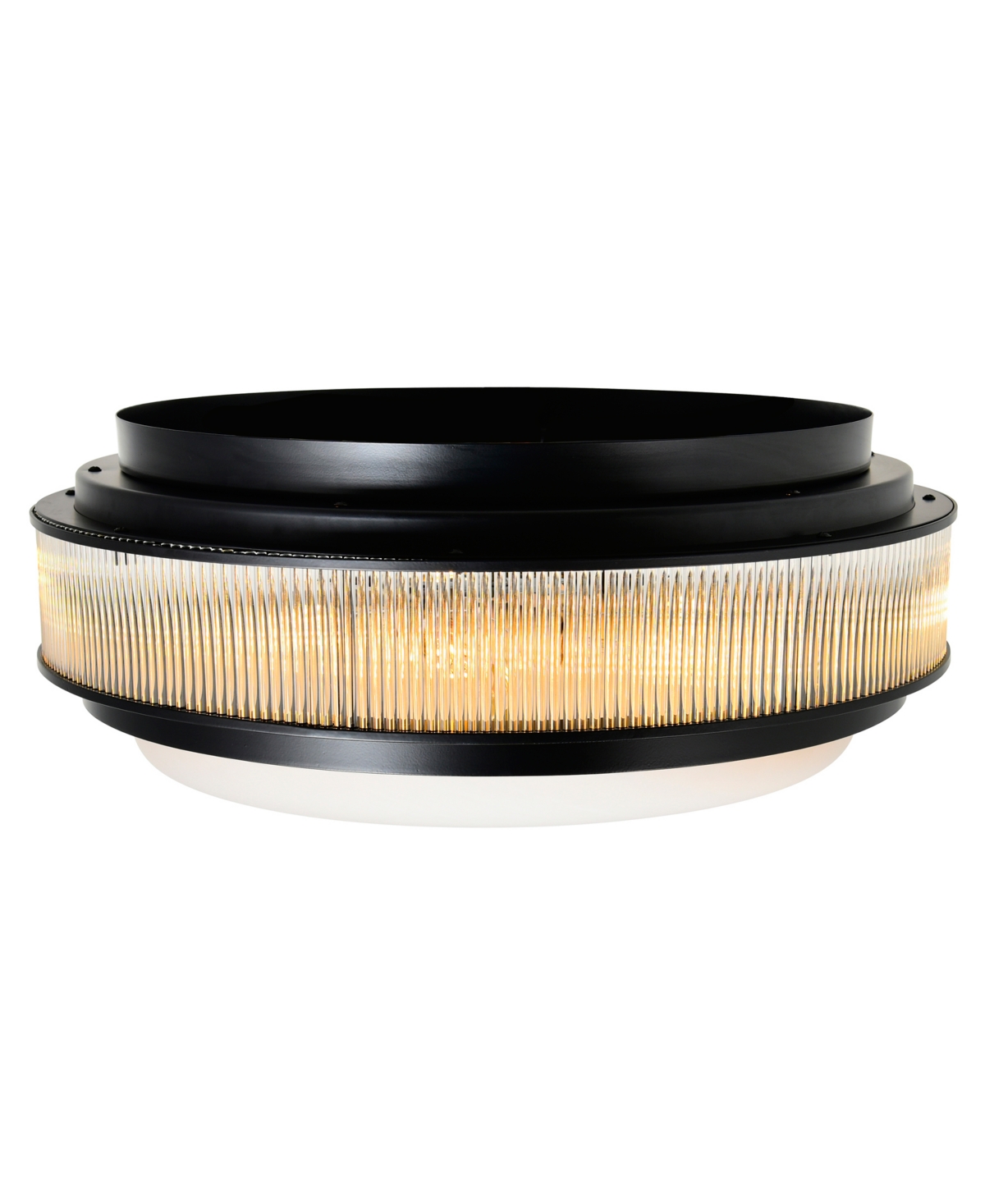 Cwi Lighting 8" Metal Valdivia 4 Light Flush Mount In Black