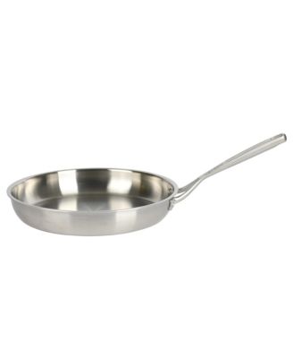 12 Inch Stainless Steel Triply Professional Grade Fry Pan w/ Stainless Lid