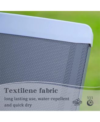  Adjustable Aluminum Patio Chaise Lounge Chair