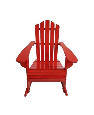 Streamdale Reclining Wooden Outdoor Rocking Adirondack Chair