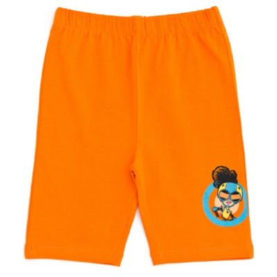 Little Girls Moon Devil Dinosaur Oversized Drop Shoulder T-Shirt and Shorts Outfit Set