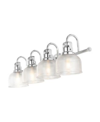 Virginia 30" 4-Light Metal/Glass LED Vanity Light, Chrome
