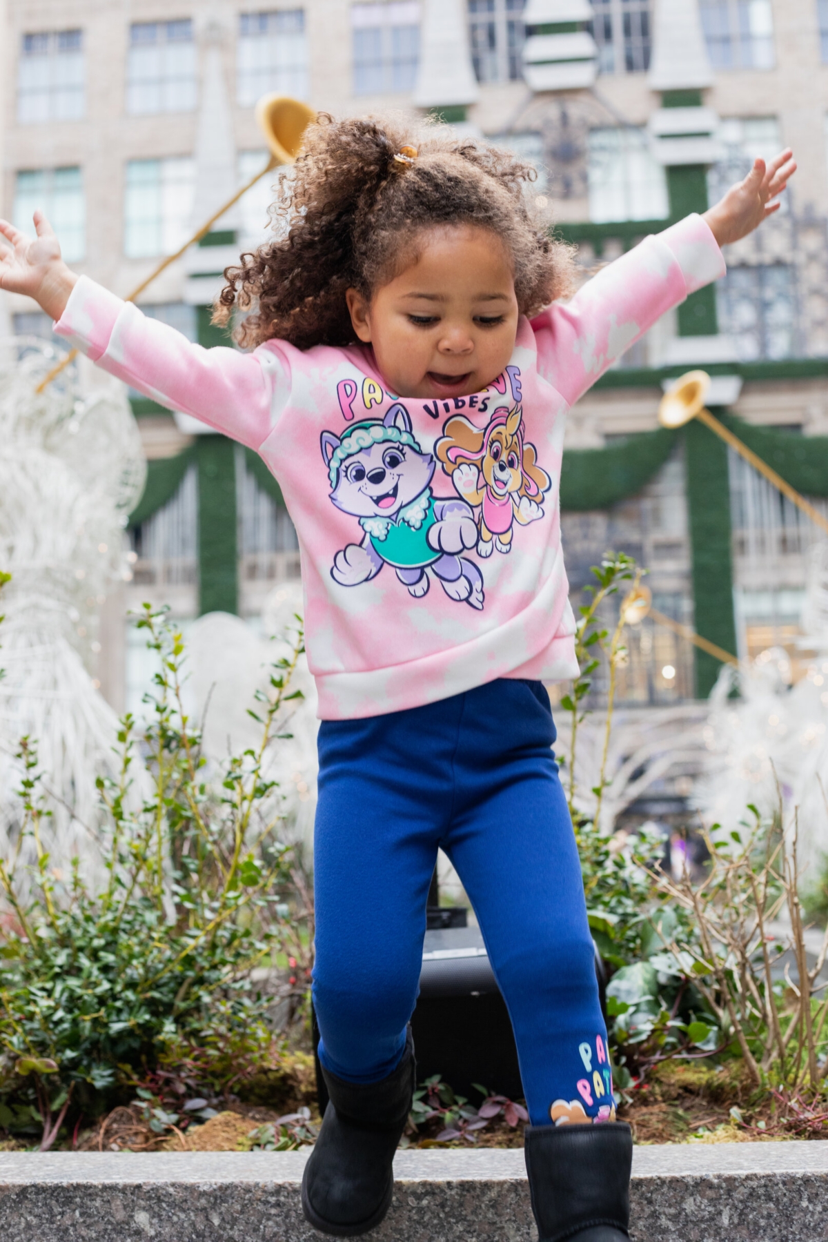 Paw Patrol Little Girls Pullover Crossover Fleece Hoodie and Leggings Outfit Set