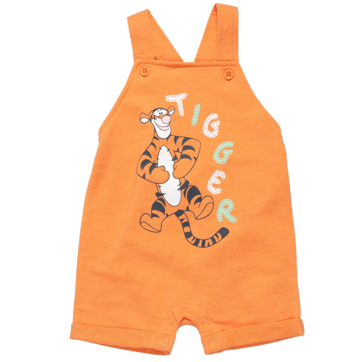 Disney Baby BoysWinnie the Pooh Baby French Terry Short Overalls T-Shirt and Hat 3 Piece Outfit Set Newborn to - Tigger
