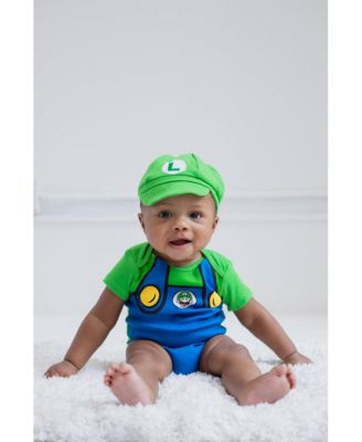 Nintendo Baby Boys SUPER MARIO Bodysuit and Hat Set
