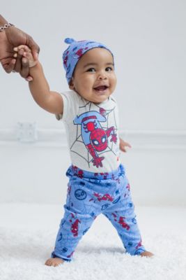 Baby Boys Bodysuit Pants and Hat 3 Piece Outfit Set