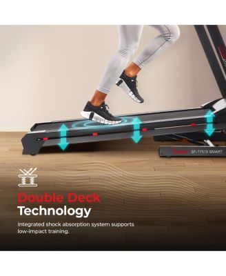 Premium Smart Treadmill with Auto Incline, Speed Buttons, Double Deck Technology, Digital Performance Display, BMI Calculator and Pulse Sensors