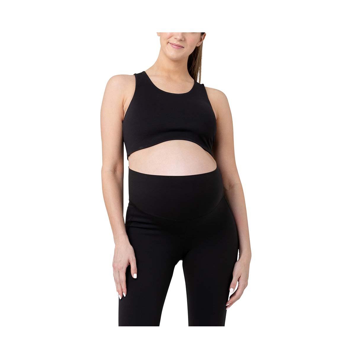 Maternity Tempo Active Crop Top Black - Black