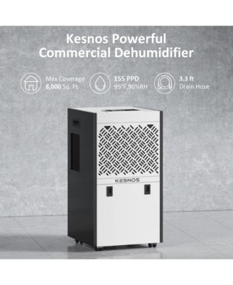 155 Pint Commercial Dehumidifier for Space up to 8000 Sq. Ft