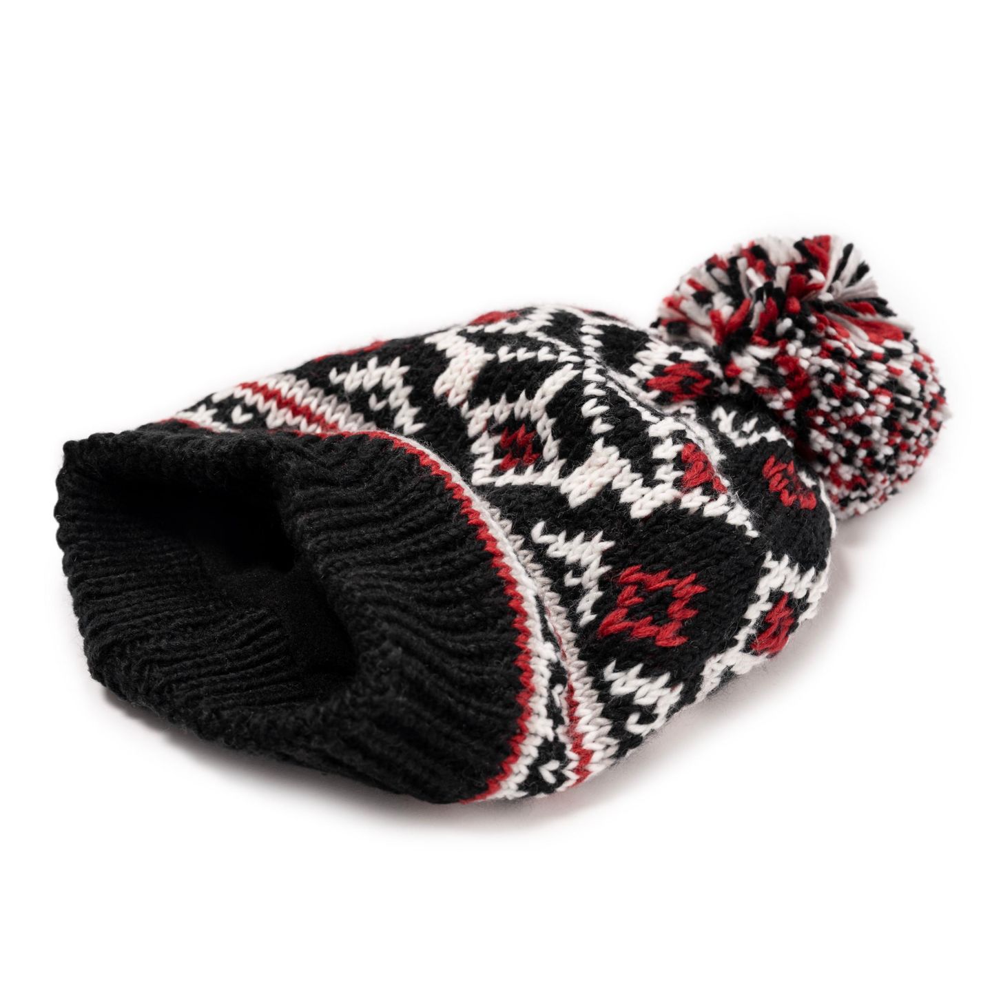 Женская шапка MUK LUKS Icelandic Patterned, цвет: Эбеновый — фото 2