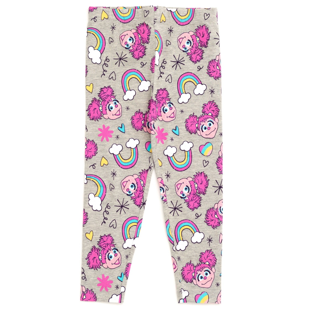 Sesame Street Baby Girls Rainbow Fleece Hoodie and Leggings Outfit Set to