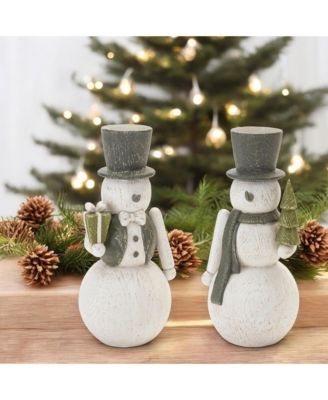 Snowman Set of 2 - Ideal for Festive Winter and Holiday Decorating