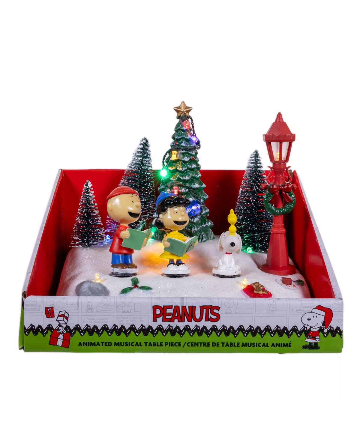Kurt Adler Peanuts Battery-operated Lighted Musical Carolers Table Piece In Multicolored