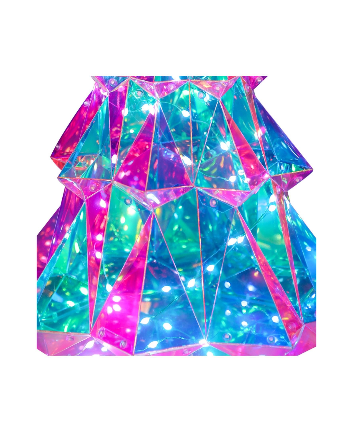 Kurt Adler 20-inch Pre-lit Multifunction Rgb Led Smart Holographic Christmas Tree In Multicolored