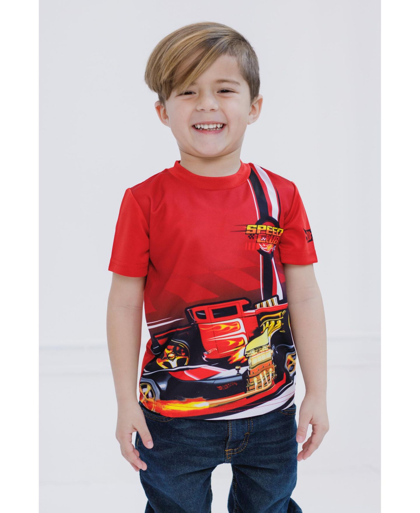 Футболки Hot Wheels 2 Pack Athletic T-Shirts для мальчиков-малышей, цвет: Красный / Синий — фото 3