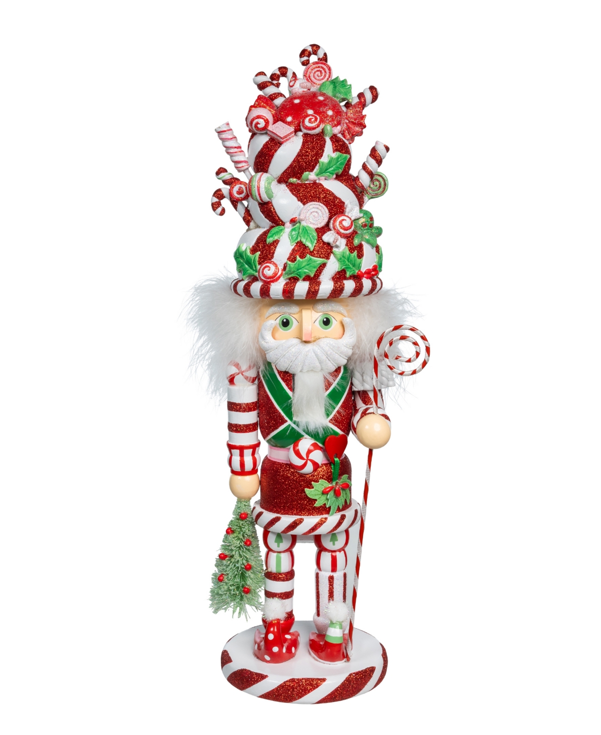 Kurt Adler 18-Inch Hollywood Peppermint Candy Hat Nutcracker