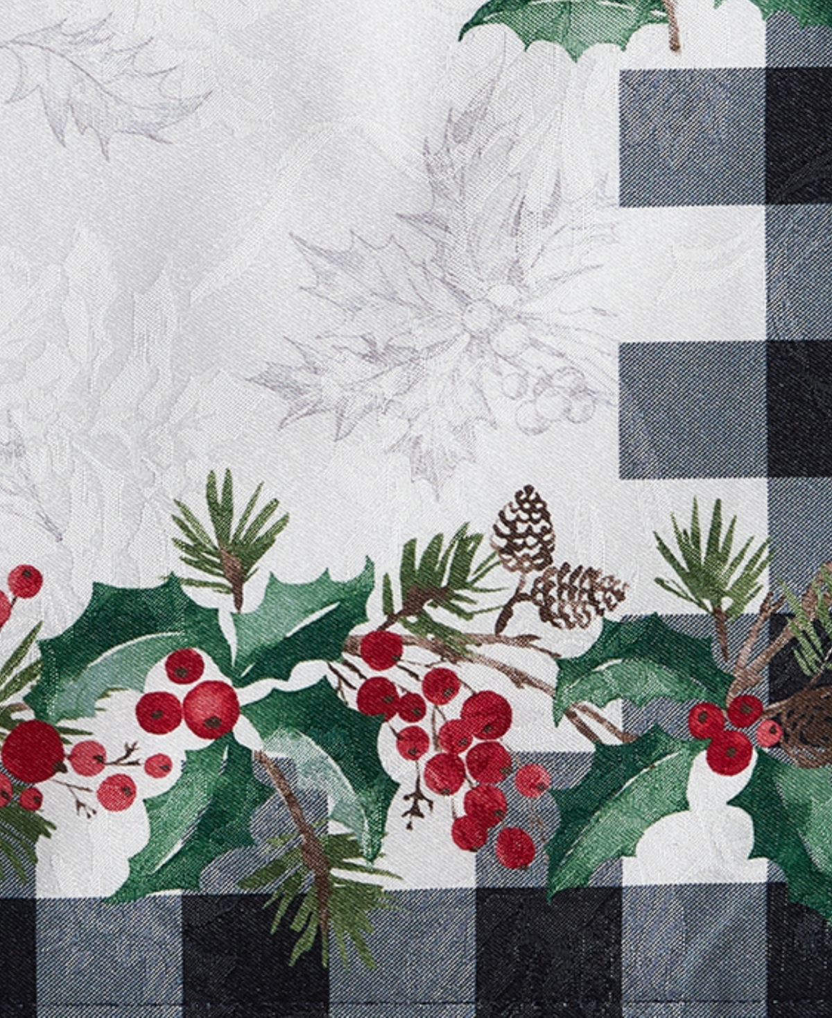 Elrene Holly Farmhouse Charm Holiday Fabric Rectangle Tablecloth, 120"x 60" In Multi