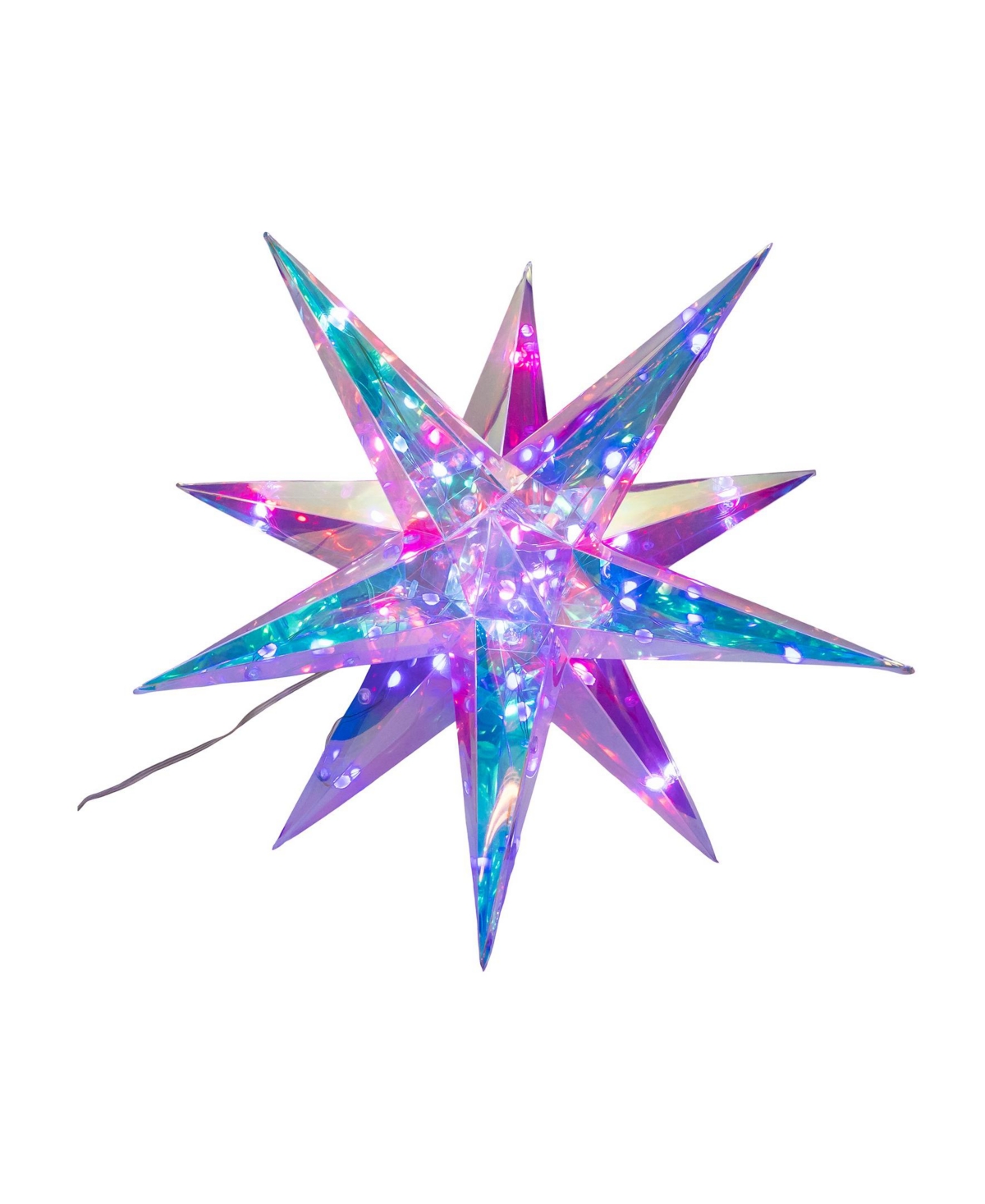 Kurt Adler 13.25-Inch 40-Light Rgb Smart Led Holographic Starburst
