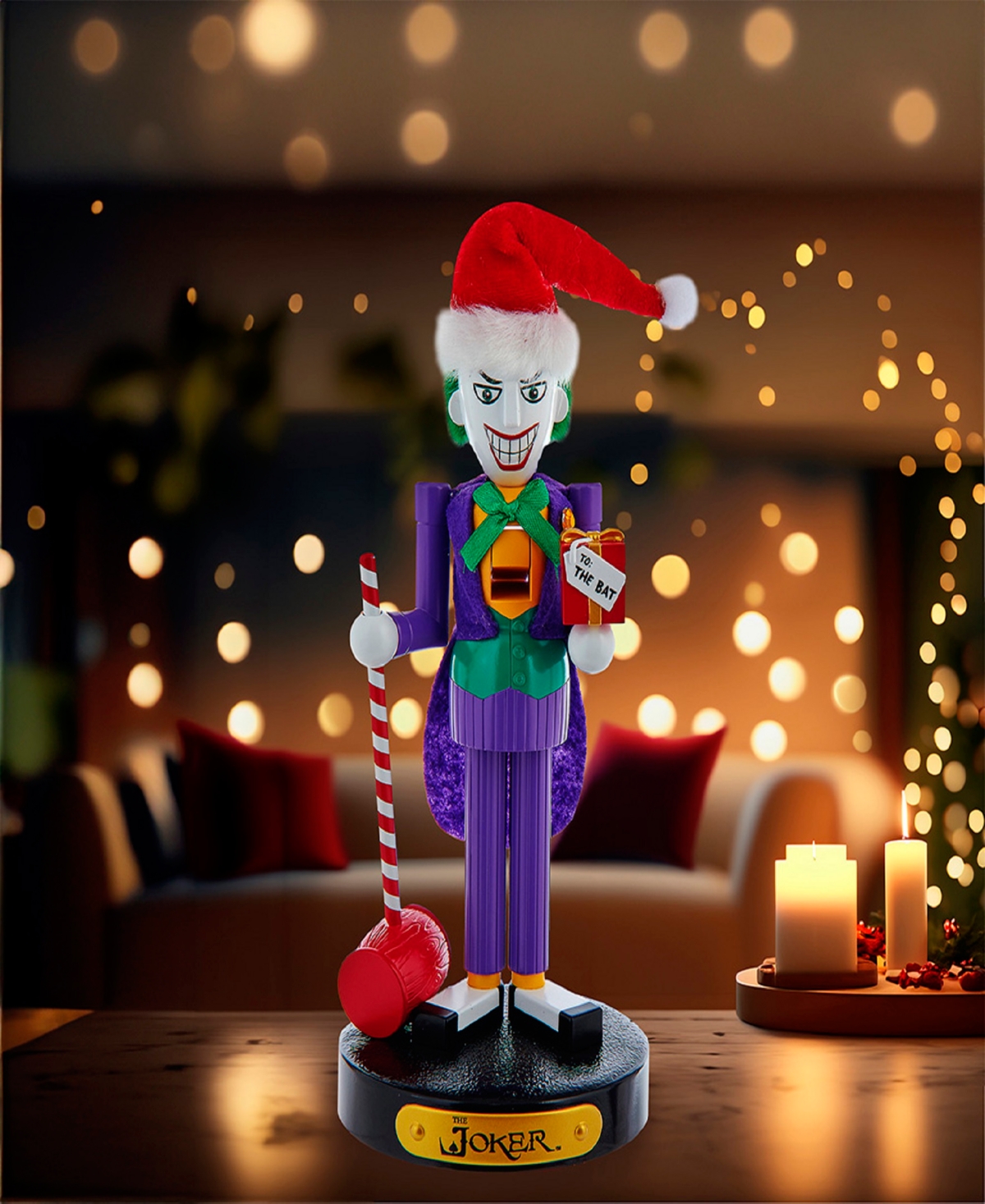 Kurt Adler 10-inch Dc Comics Joker Nutcracker In Multicolored