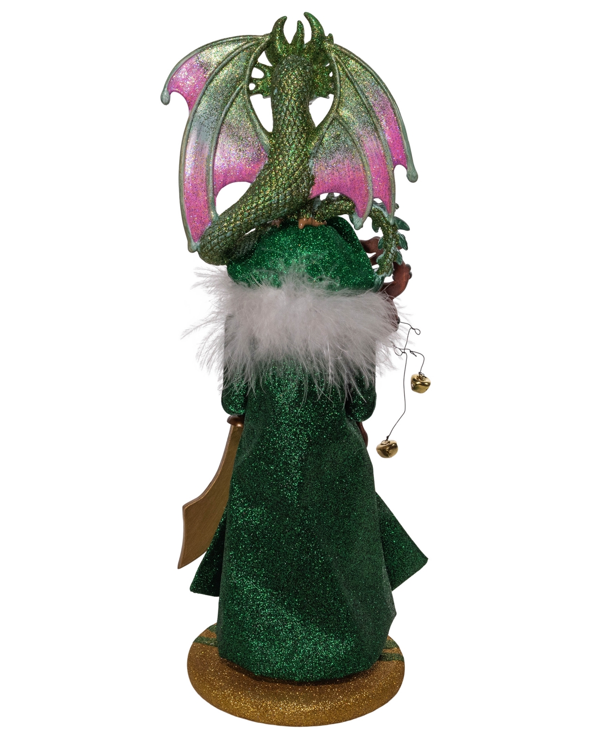 Kurt Adler 18-inch Hollywood Wizard With Dragon Nutcracker In Green