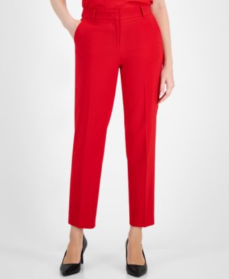 Anne Klein - Women's Grace Mid Rise Straight-Leg Ankle Pants