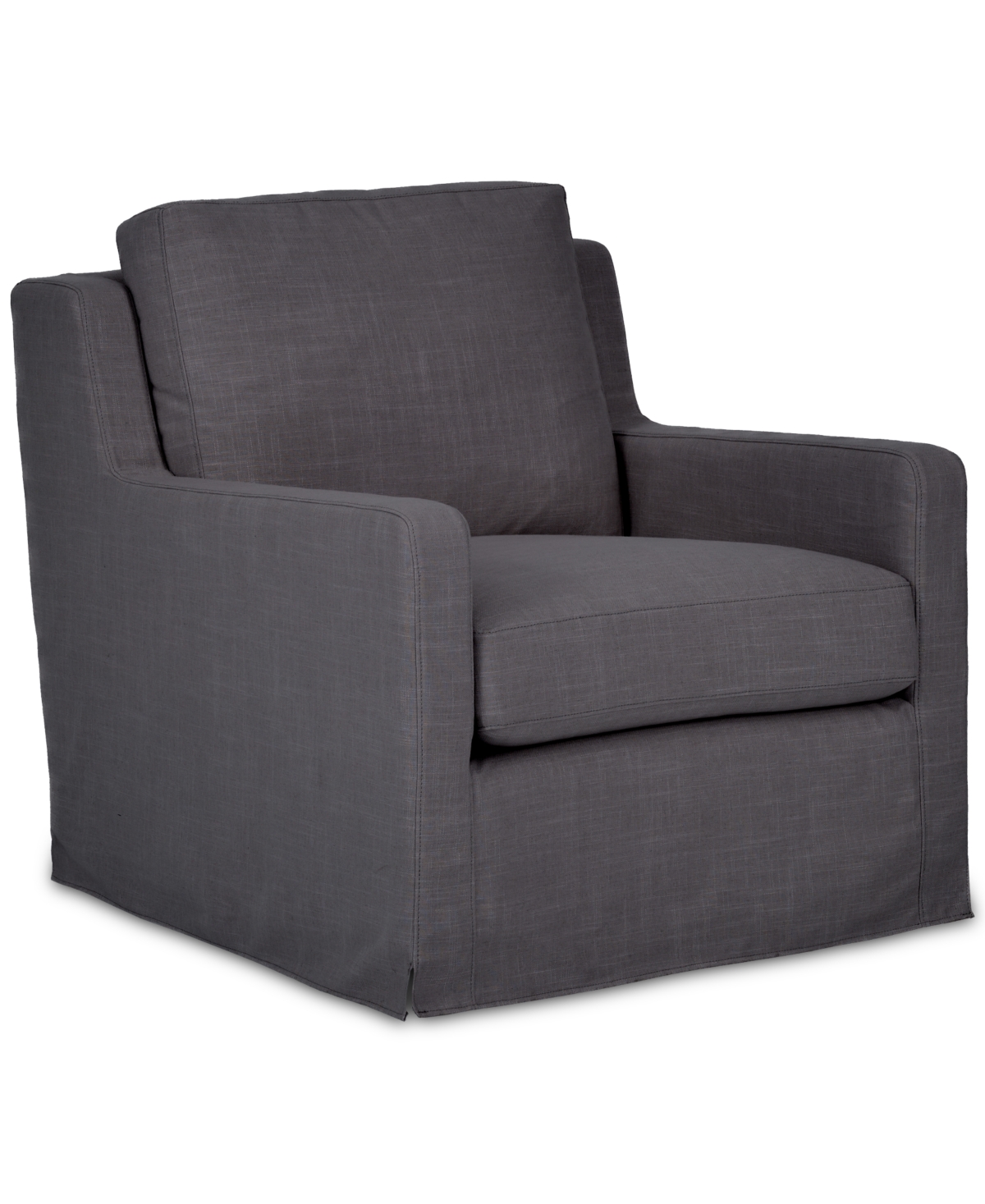 Macy's Keiffer 34" Fabric Swivel Glider, Created For  In Lena Pewter