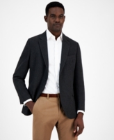 Nautica Men's Modern-Fit Solid Tweed Sport Coat - Dark Grey
