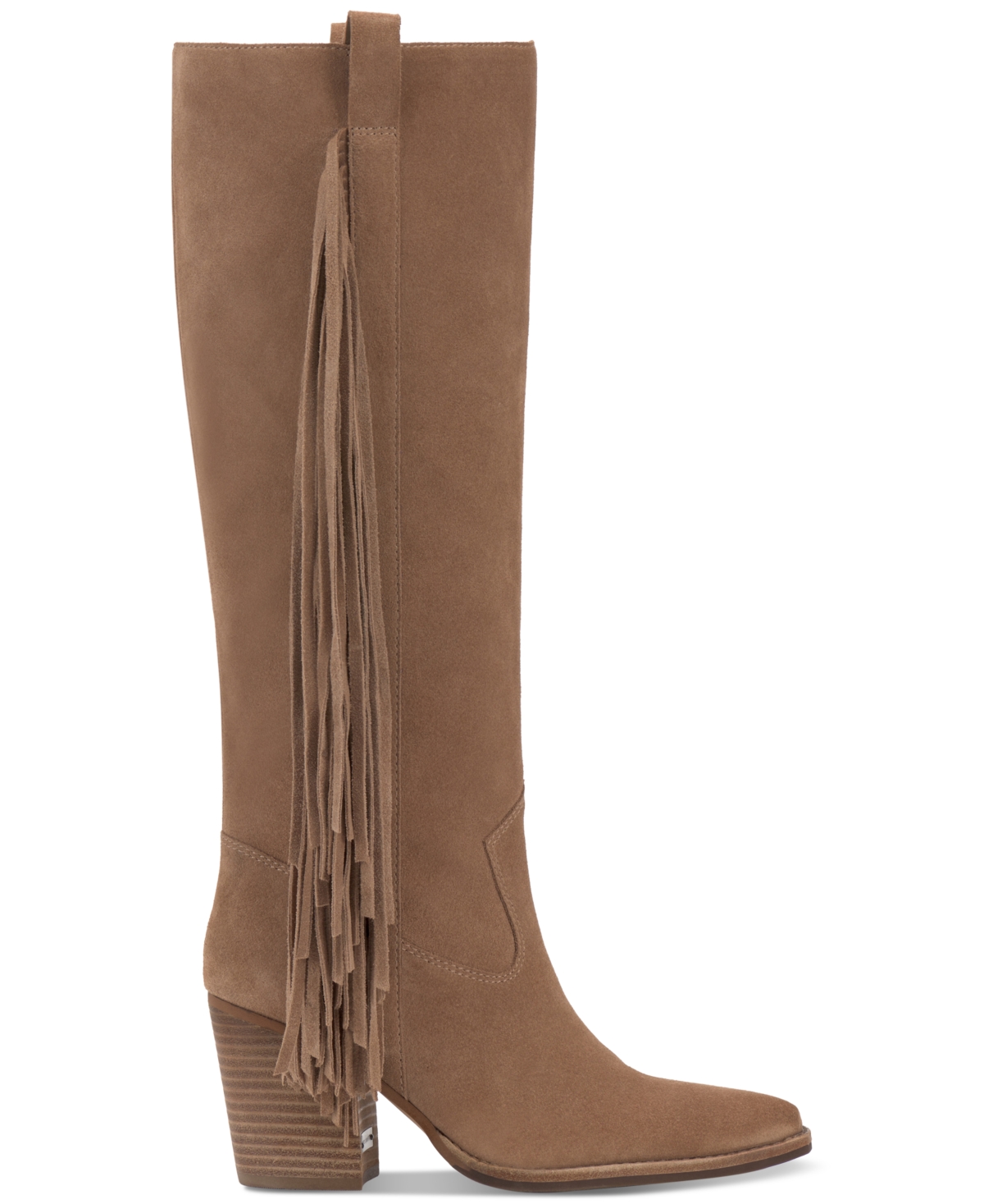 Vince Camuto Women's Pelia Extra Wide-Calf Fringe Knee-High Cowboy Boots Boots