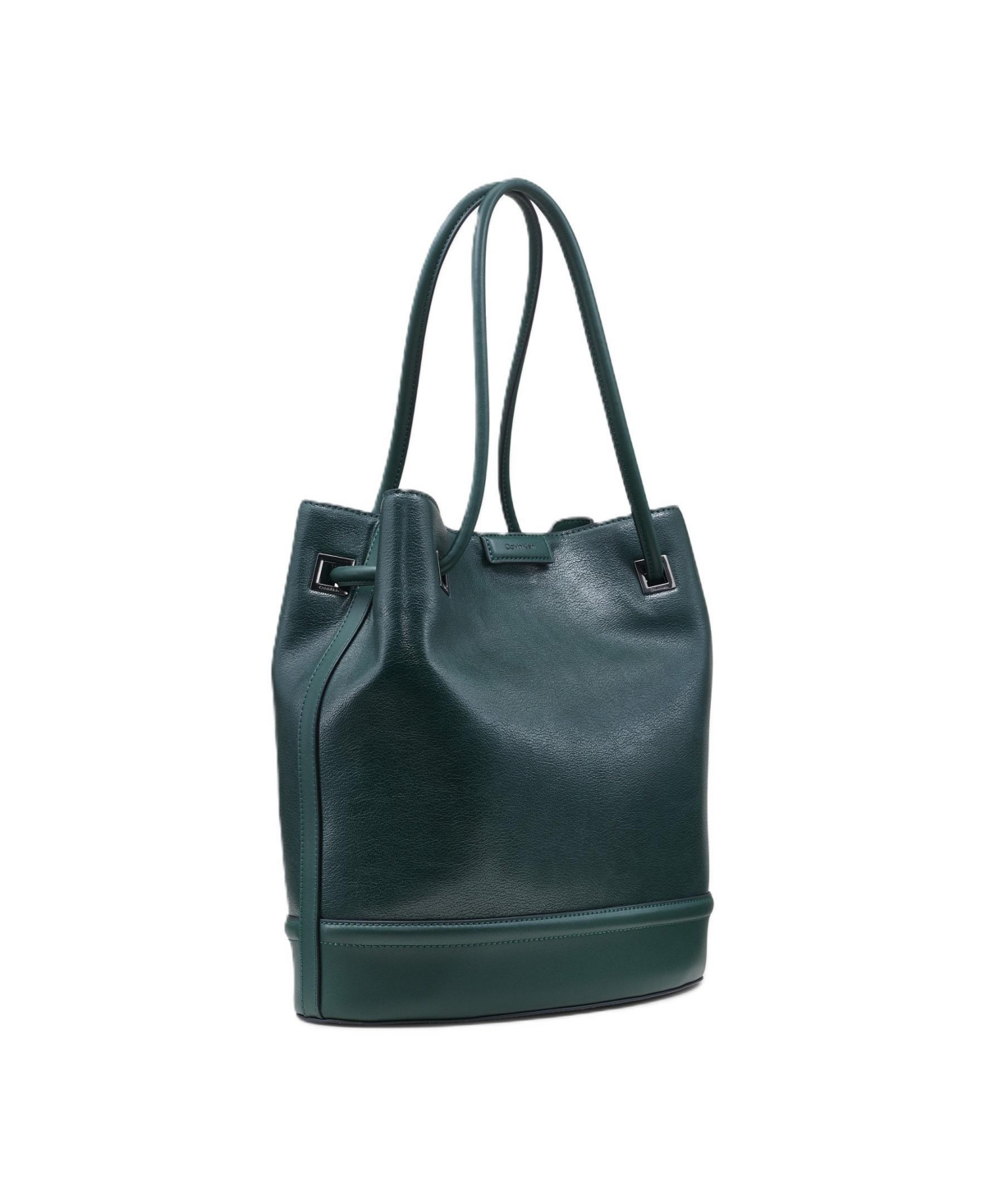 Calvin Klein Ash Tote With Magnetic Snap In Deep Forest