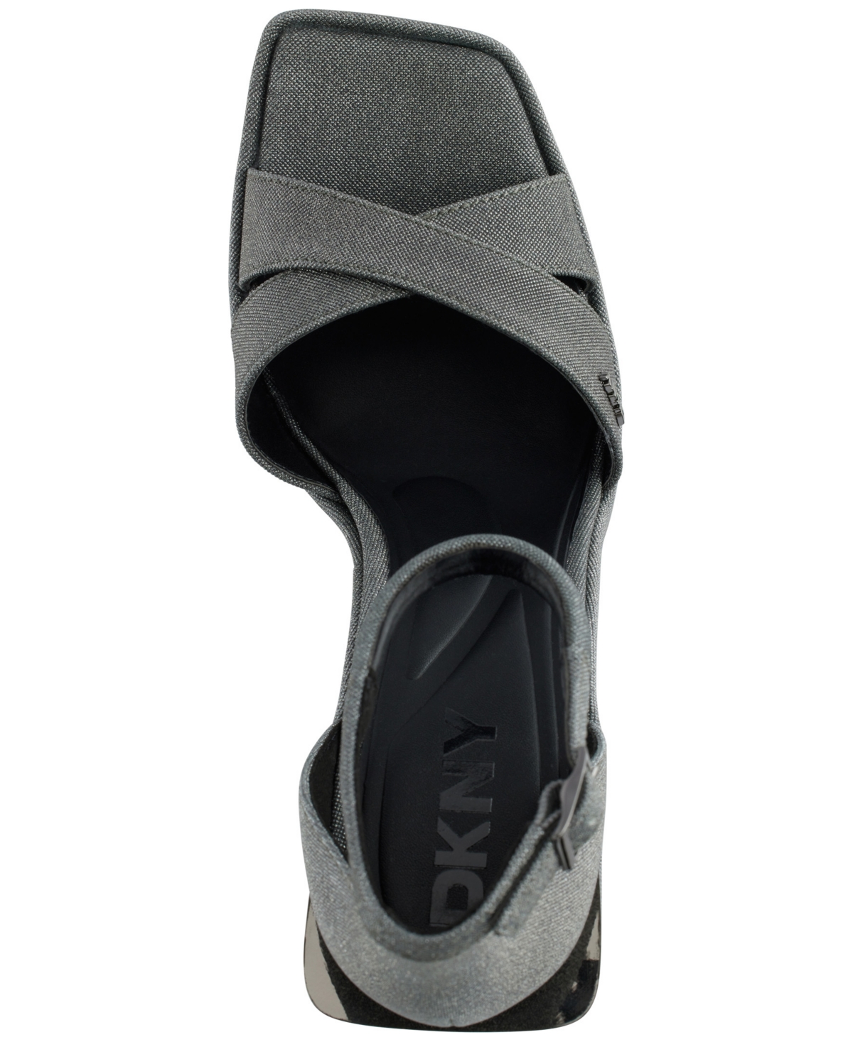 Dkny Linda Ankle Strap Platform Sandal In Graphite