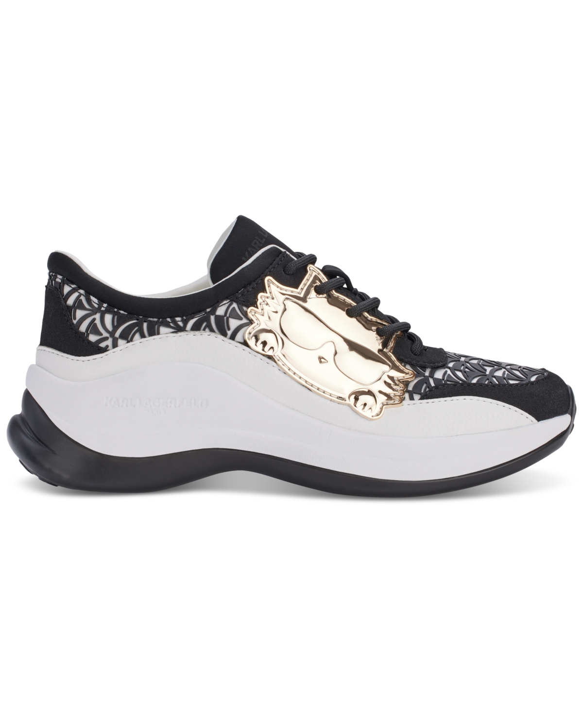 Karl Lagerfeld Paris Coty Lace-Up Sneakers - Black