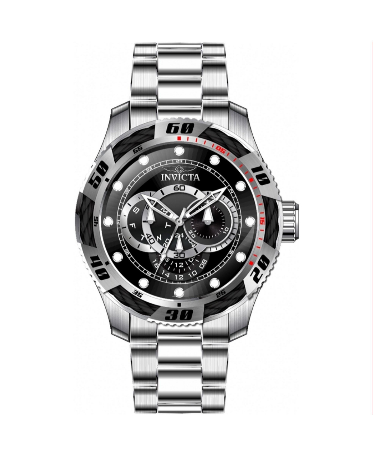 Invicta Men's 45755 Speedway Quartz Chronograph Black Dial Watch
