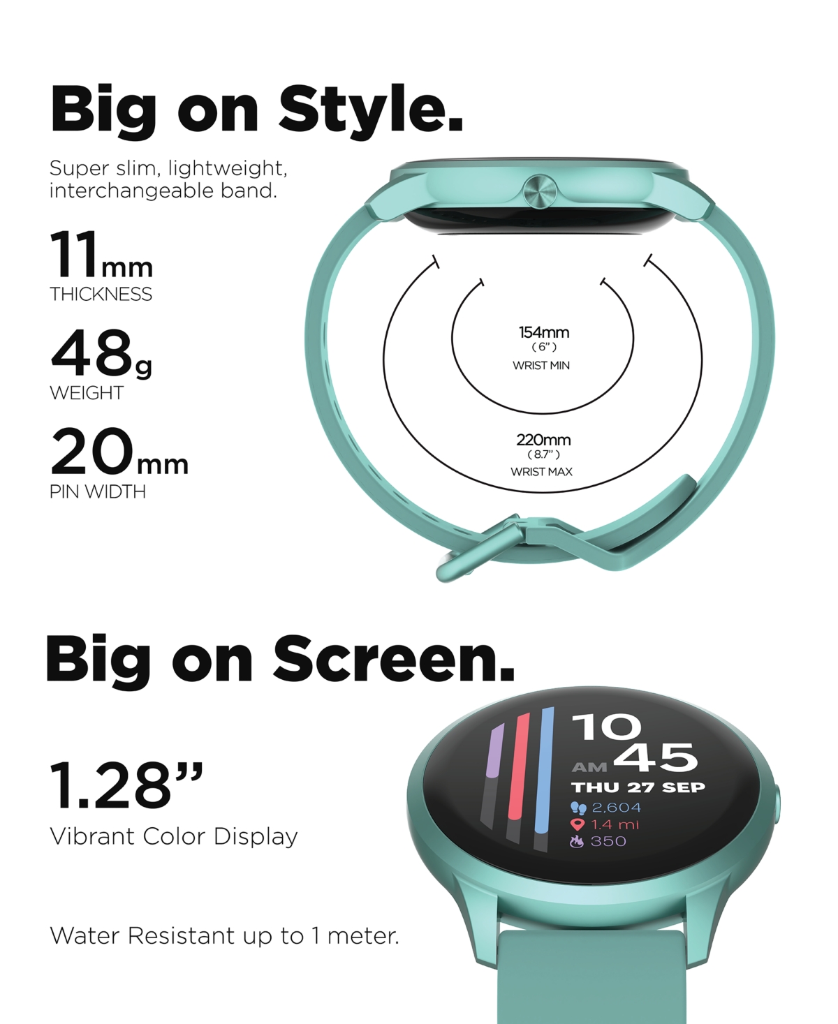 iTouch Sport 4 Unisex Silicone Strap Smartwatch 43.2mm with Wireless Earbuds Bundle Set -White