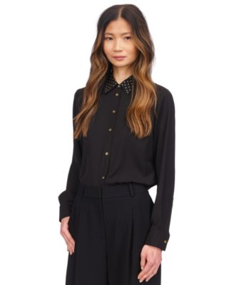Michael Kors - Women's Embellished Button-Front Blouse