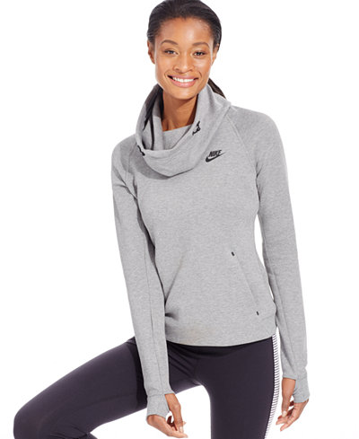 Nike Tech Fleece Long-Sleeve Hoodie - Sweaters - Women - Macy's