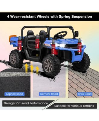 2-Seater Kids Ride On Dump Truck with Dump Bed and Shovel