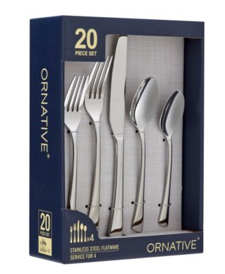 Abril Mirror 20 Piece Flatware Set, Service for 4 