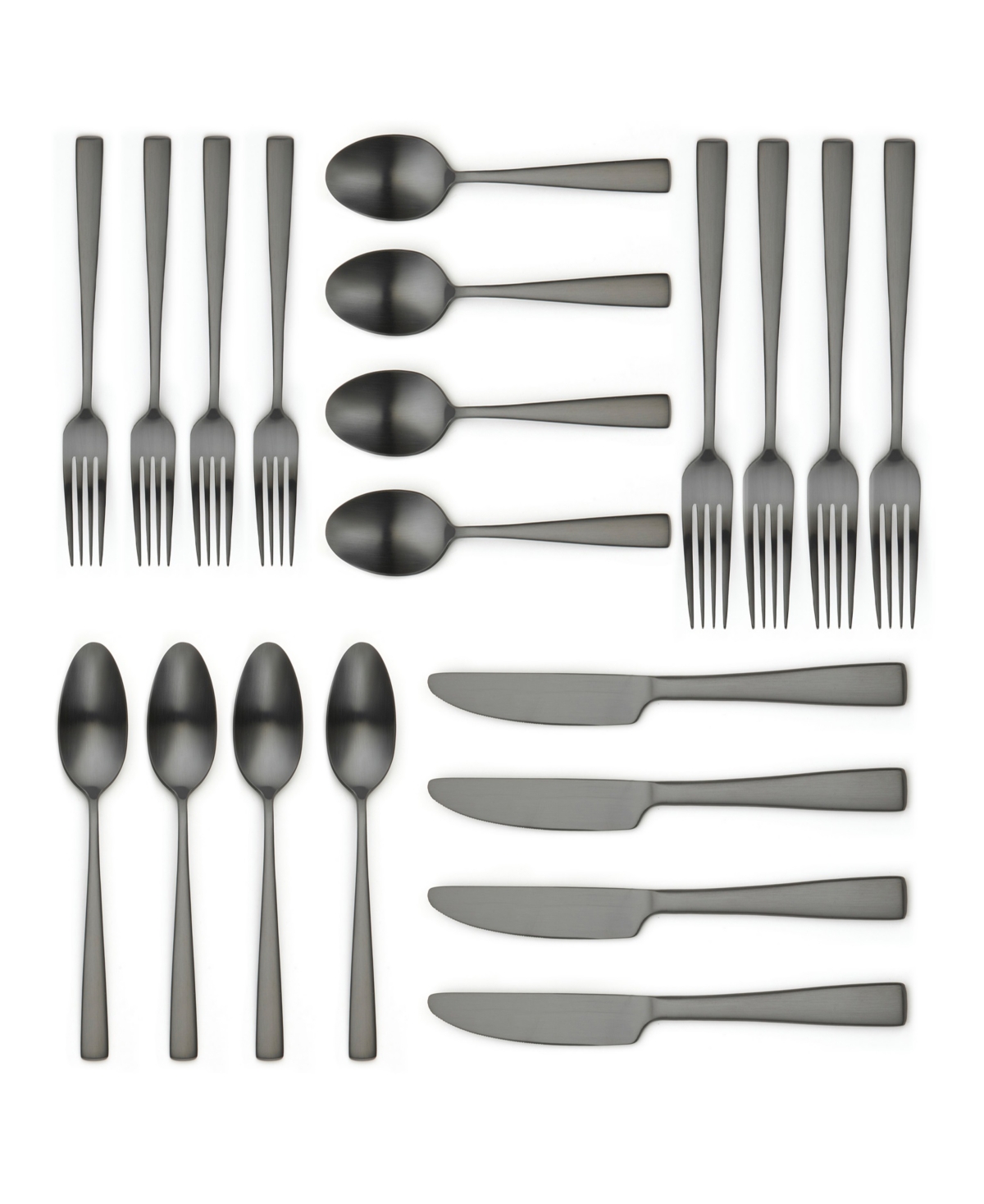 Ornative Adila Service For 4 20 Piece Flatware Set In Black
